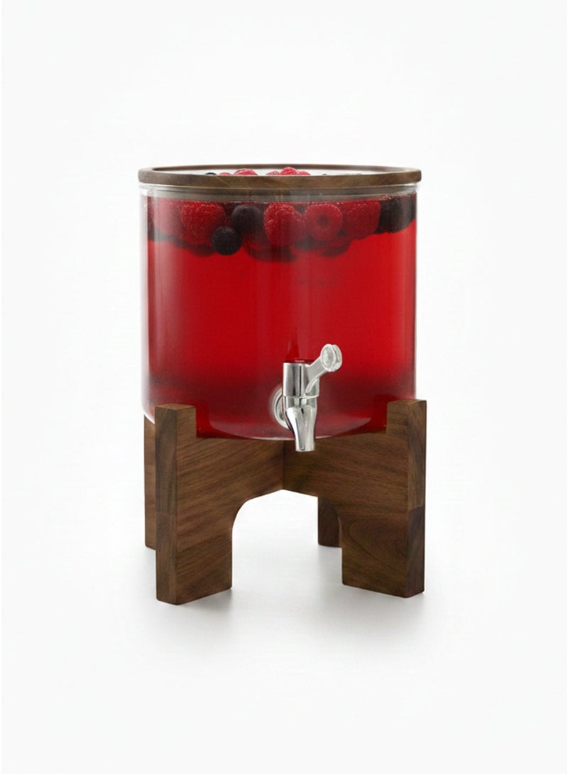 إيليجانت جك عصير مصنوع من الزجاج  بقاعة خشب انيق مناسب للمناسبات و الجمعات حجم 3.5 لتر - Image 3